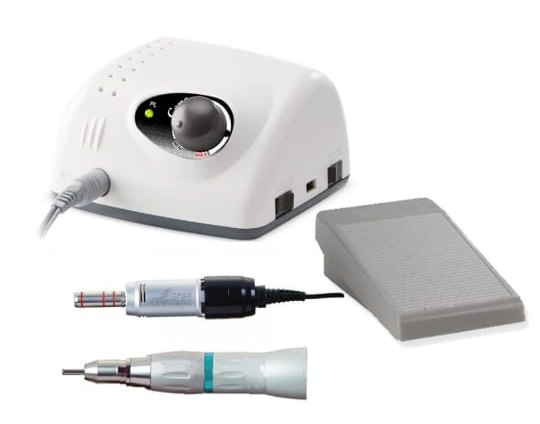 FUE micromotor and handpieces used to extract follicles