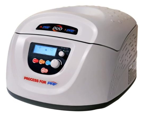 PRF Duo centrifuge used to prepare platelet-rich fibrin
